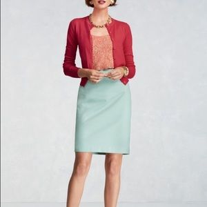 CAbI Twill Pencil Skirt Jordan Almond Mint Green 6